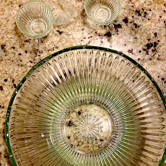 ROYAL CREST PUNCH Set by Gibson Clear Glass - Picture 3 of 6